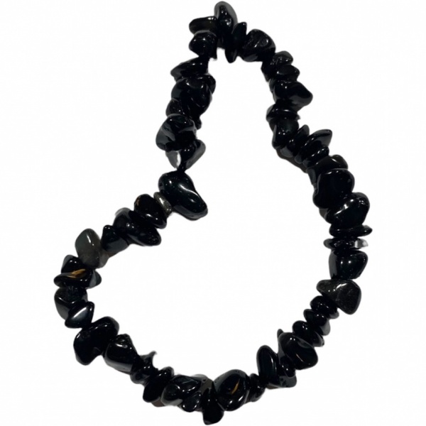 Obsidian Black - Crystal Chip Bracelet